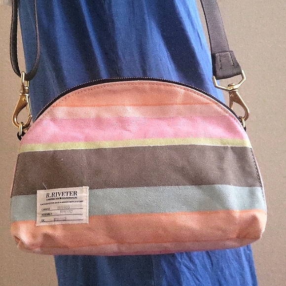 R. RIVETER RARE Lucy Canvas CROSS BODY- sunset stripe Glynis Purse